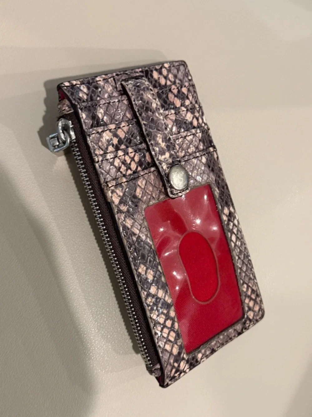 Hammitt Snake-Print Phone Wallet Case in Brown and Black